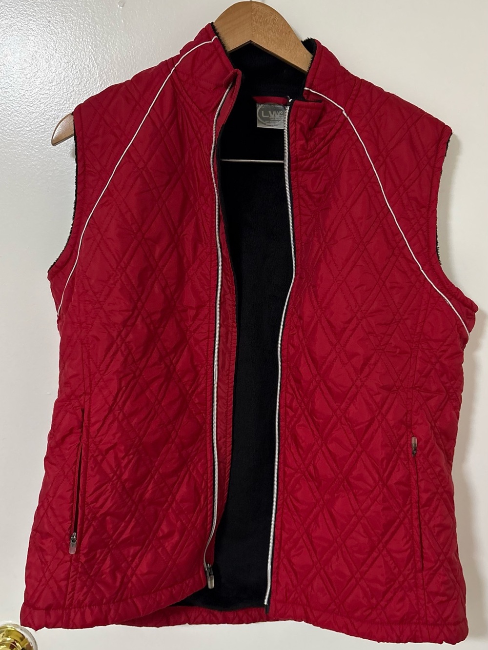 Women's Quilted Red Vest
